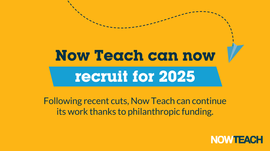 Now Teach Funding Continues